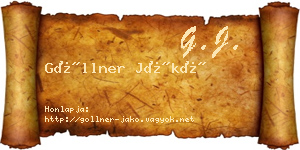 Göllner Jákó névjegykártya
